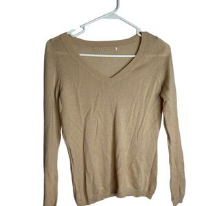 Tan V-Neck Sweater
